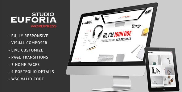 Euforia v1.1.4 – Responsive Vcard WordPress Theme